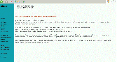 Chat nicht erreichbar